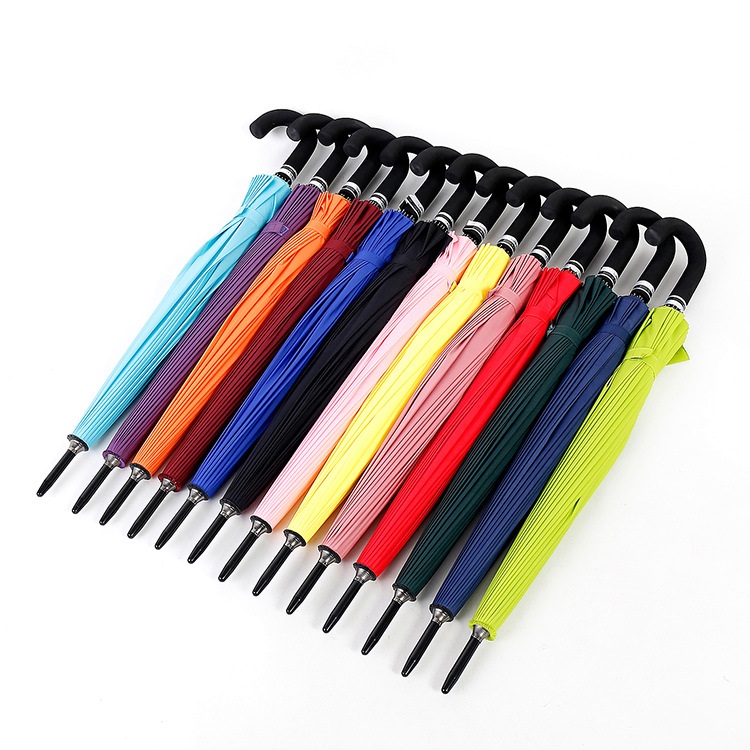 自动直杆遇水现花变色24K伞