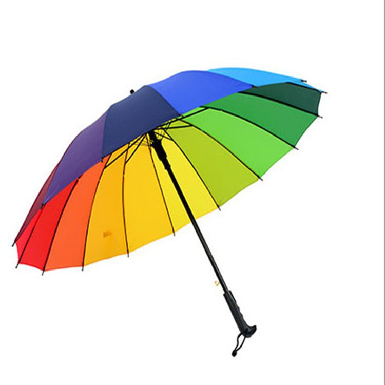 16K直骨自动彩虹伞 广告伞