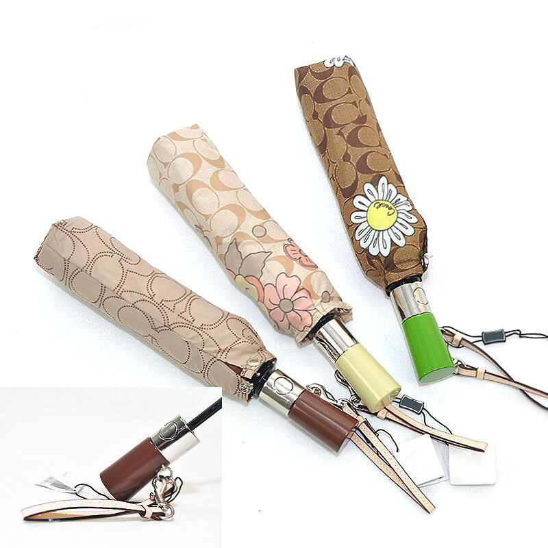 21寸8K三折半自动晴雨伞 女士折叠伞