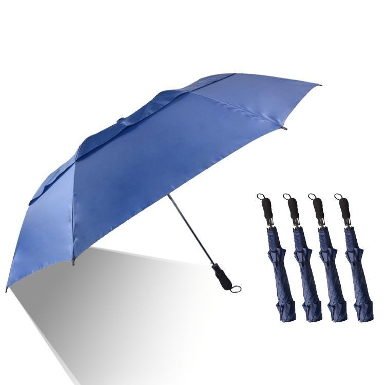 两折自动挖洞晴雨伞 折叠伞 男士商务伞