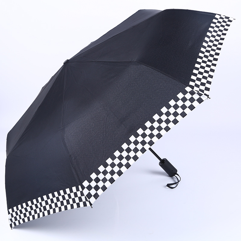 21寸8K三折全自动自开收商务折叠伞