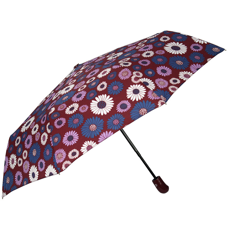 21寸8K三折全自动自开收防风便宜伞