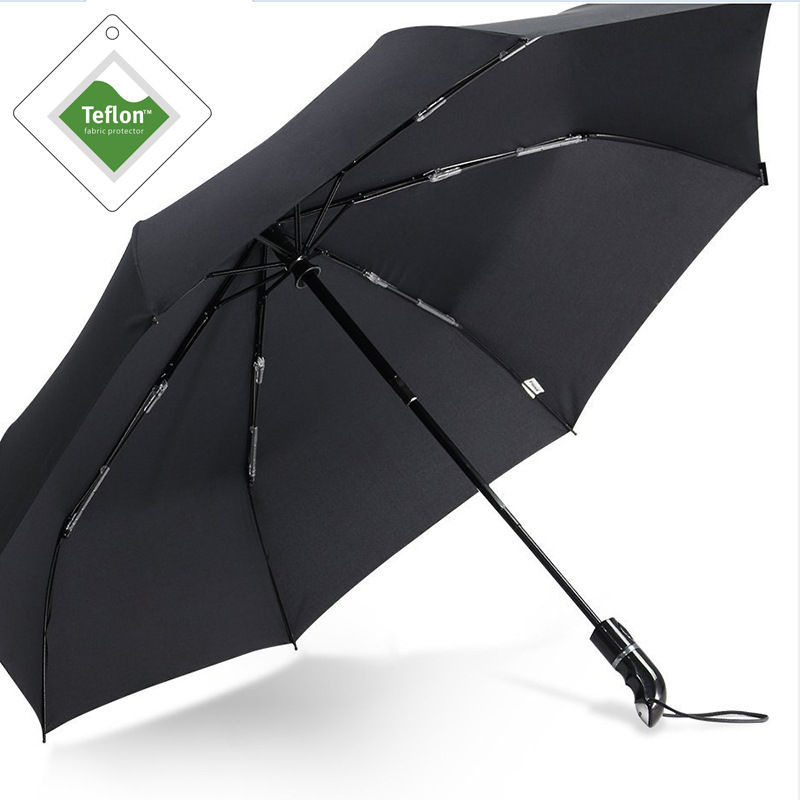 21寸8K三折全自动自开收折叠伞 供亚马逊 特氟龙